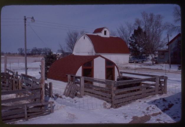 1) 1970’s, Corn Crib,  (larger building with Cupola)