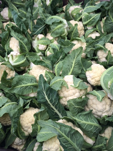 Some of the boxes received cauliflower last week